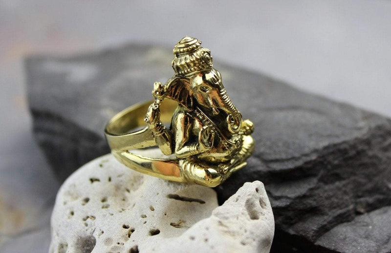 Sterling Silver Hindu God Ganesh Ring | eBay