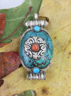 Tibetan Beads,Jewelry Turquoise Silver Pendant be045