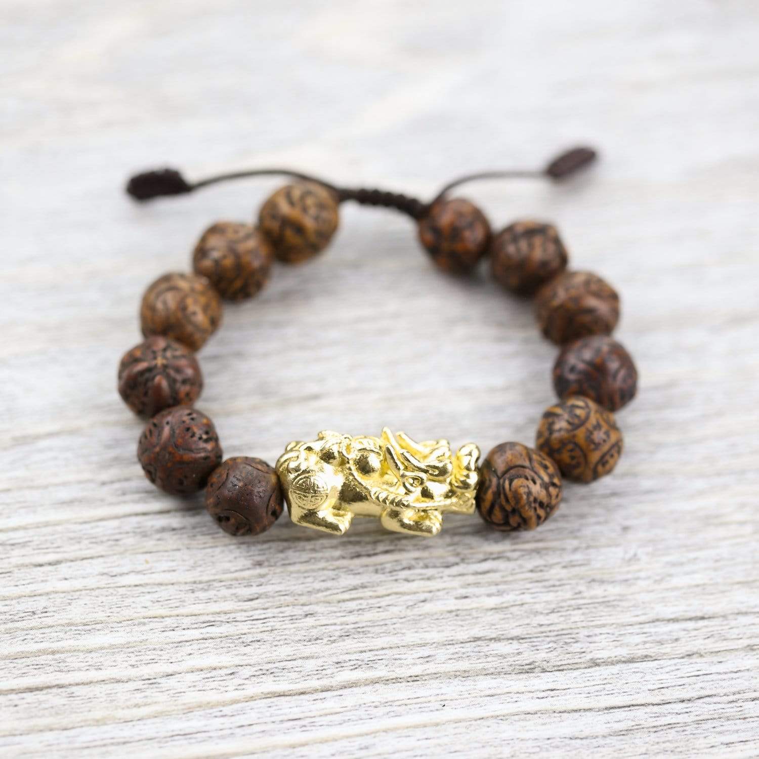 Calm Understanding Tiger Eye and Skull Mala Beads Necklace - DharmaShop