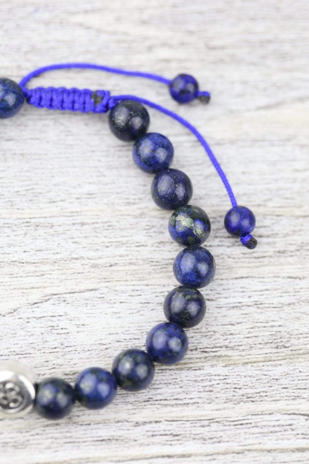 Lapis Om Meditation Wrist Mala - DharmaShop