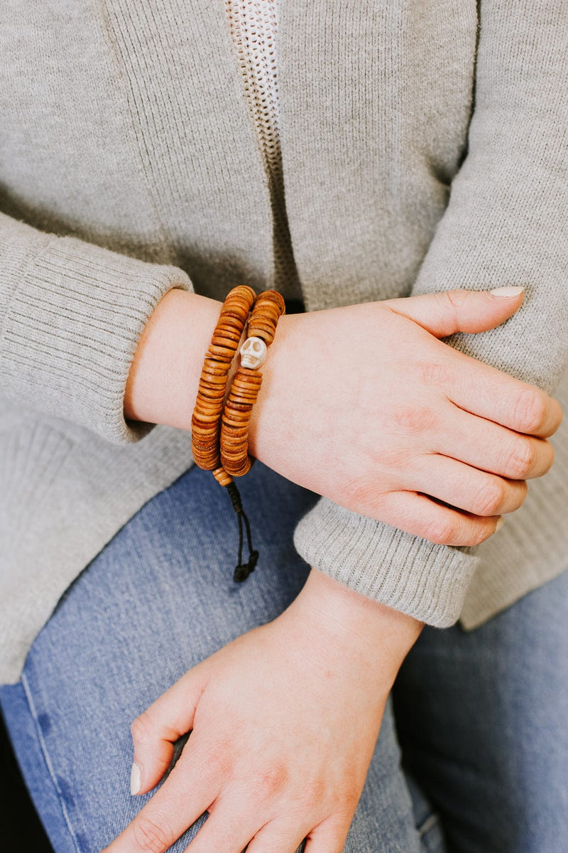 Spiritual Bone & Bodhi Wrist Mala Bracelet - DharmaShop