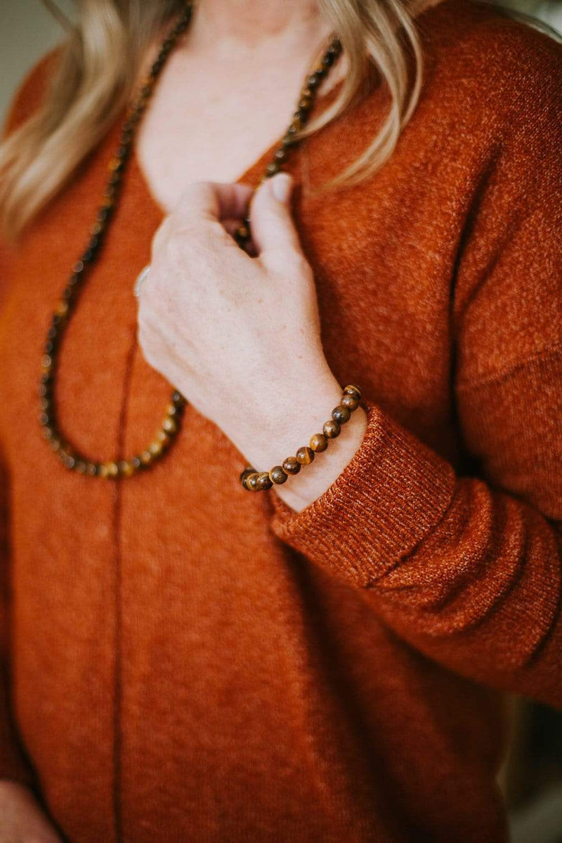 Tiger Eye Mala Beads~JMALAGTE