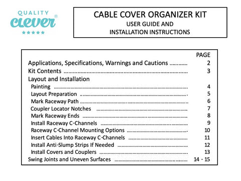 Quality Clever Cable Cover Organizer Kit