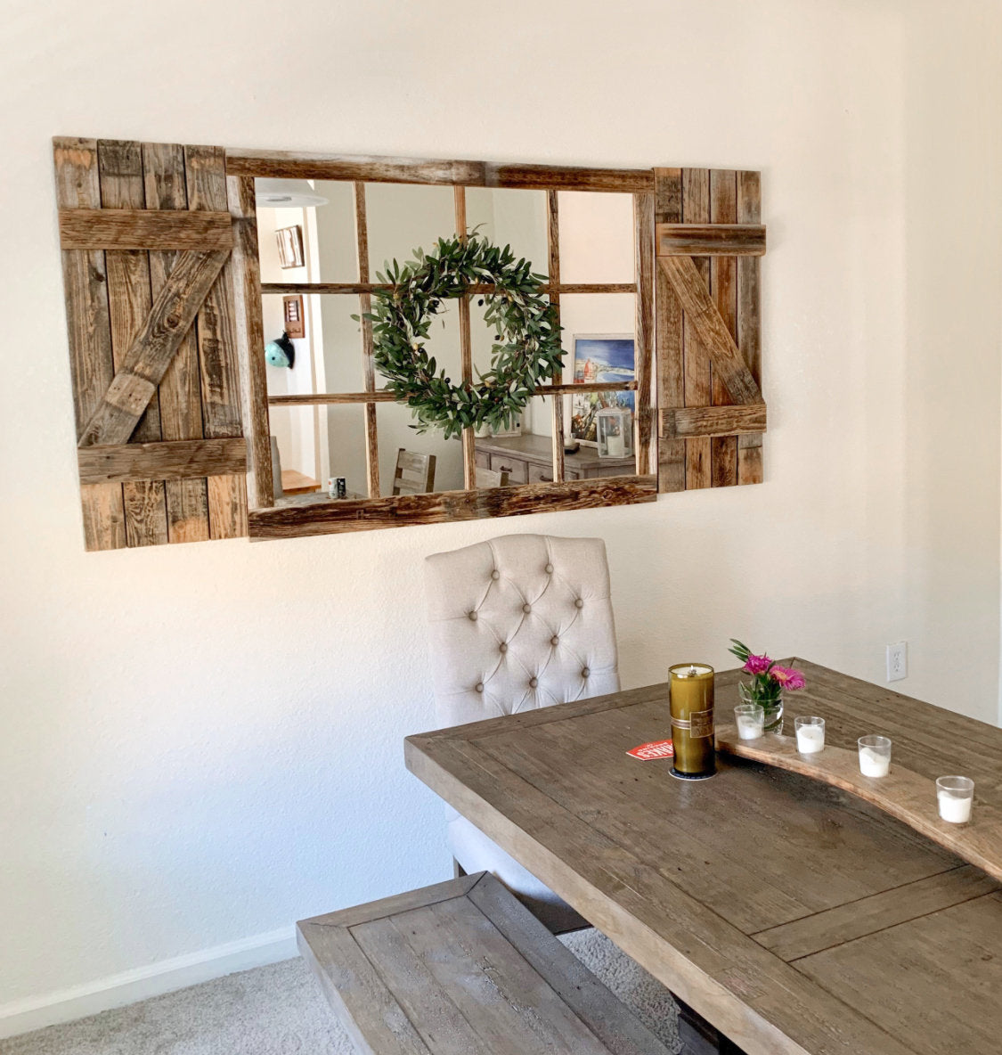 Creative 46 X 36 Farmhouse Wall Decor Window Mirror News Update