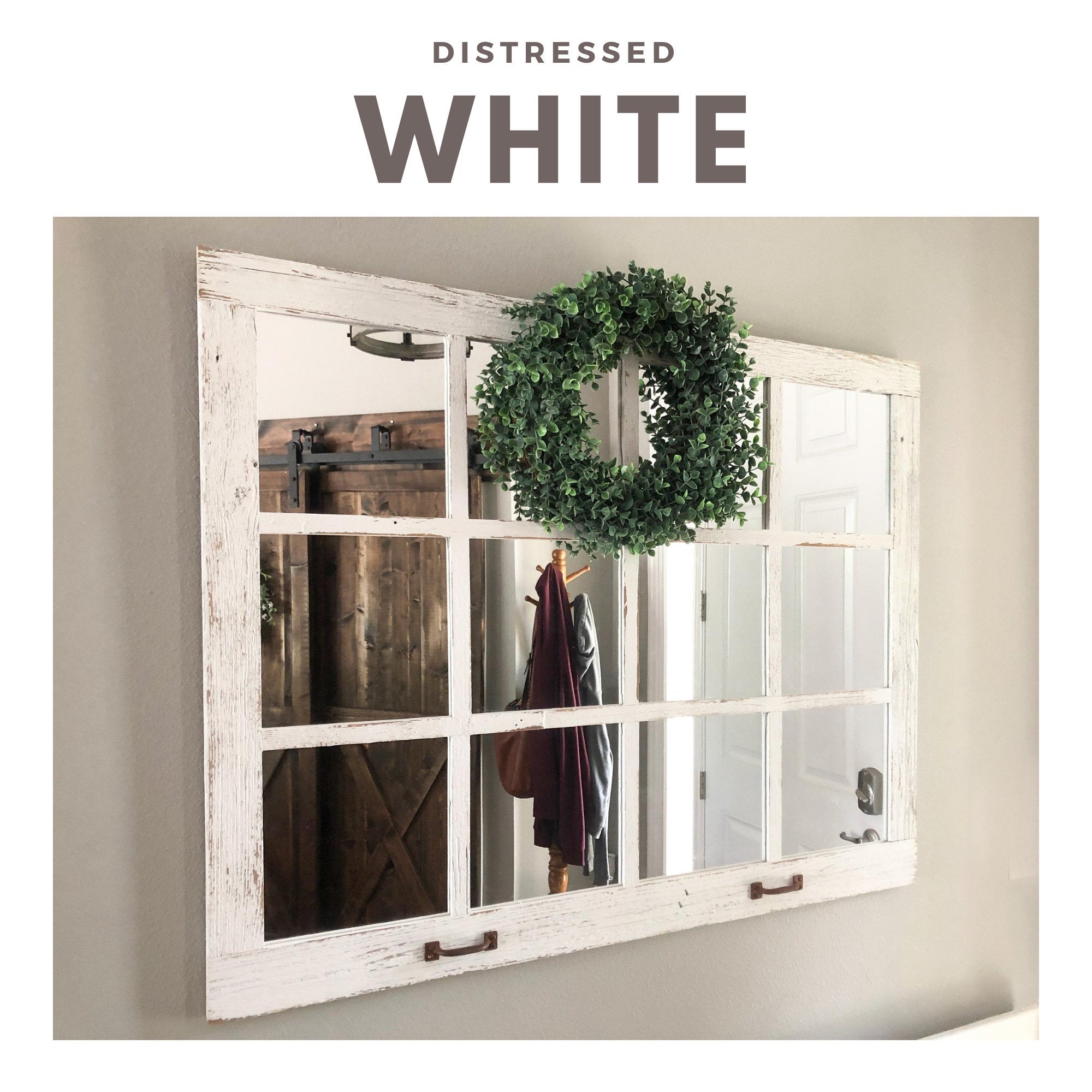 Farmhouse Wall Decor Rustic Mirror – Rusty Mill Decor