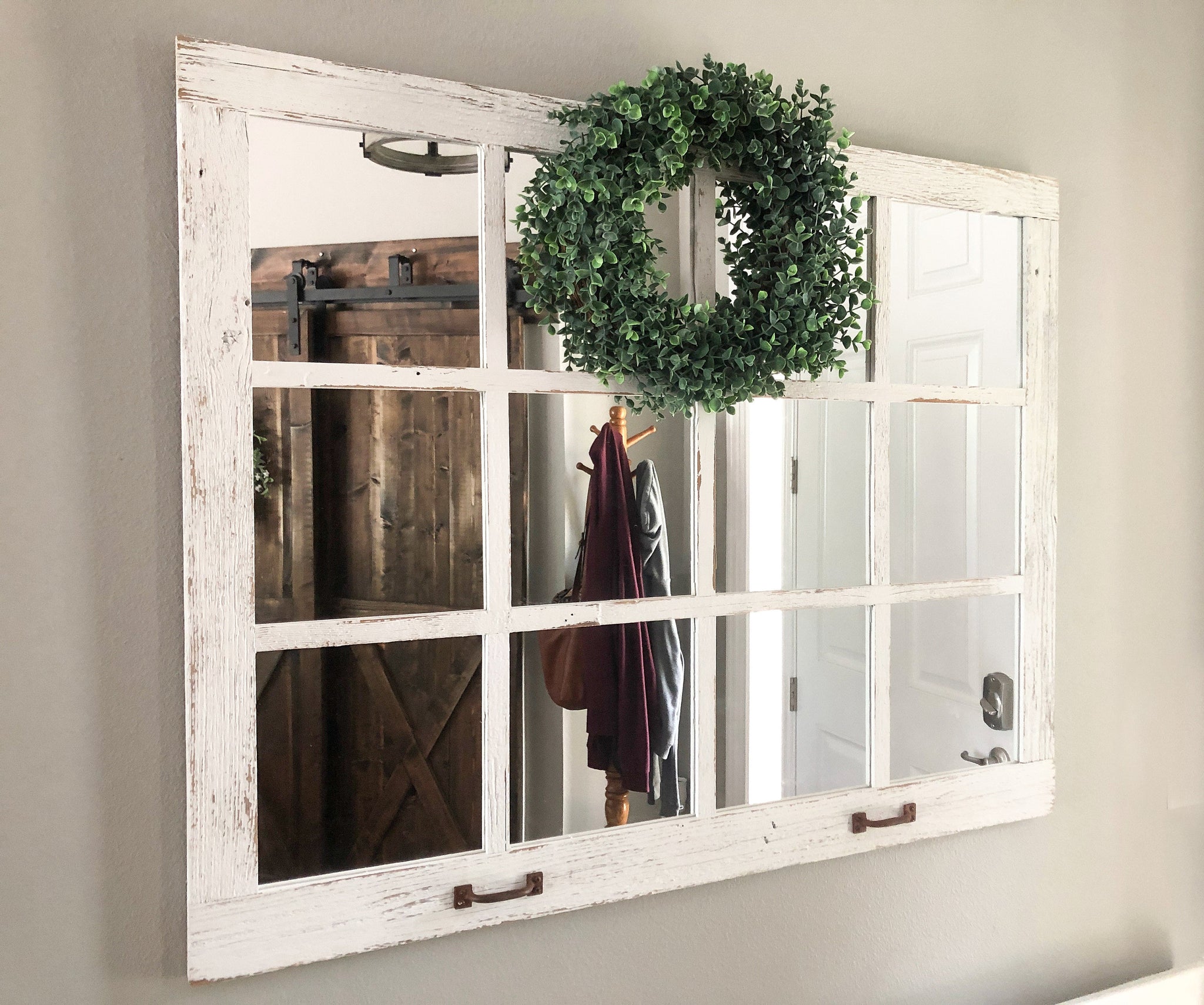 46"x 36" Farmhouse Wall Decor Window Mirror – Farmhouse Wall Decor