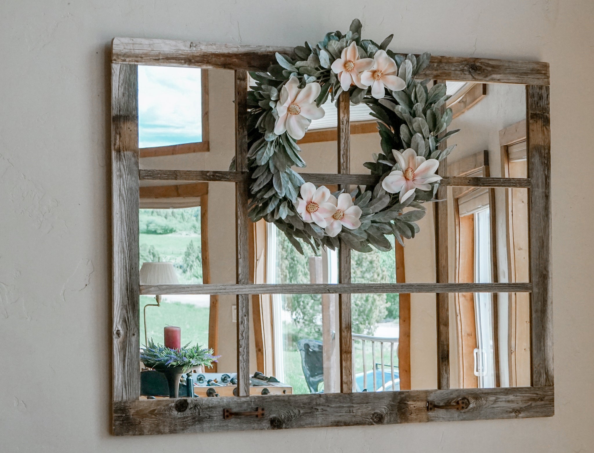 Mirror + Shutters Farmhouse Wall Decor, Farmhouse Decor Living Room, R