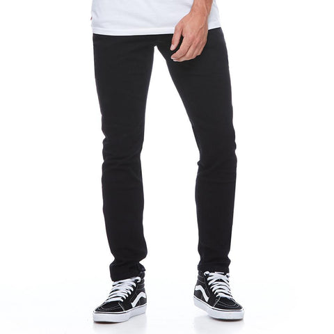 black slim tapered jeans mens
