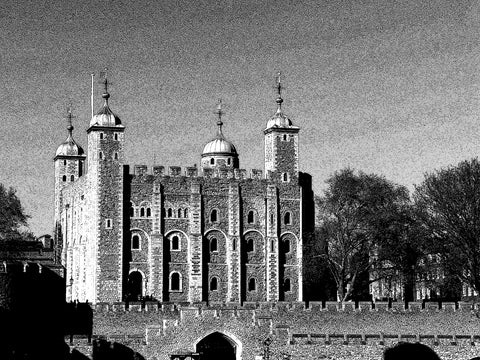 Tower of London in Sepia Ink Style