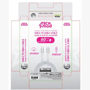 USB-C to USB-C Mesh Cable – 6ft - LAXGadgets.net