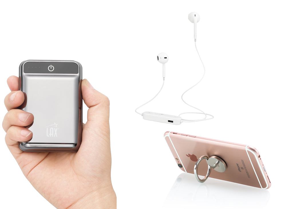 power bank and bluetooth earphone combo