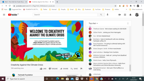Creativity Against the Climate Crisis webinar - Fairtrade Fortnight 2021