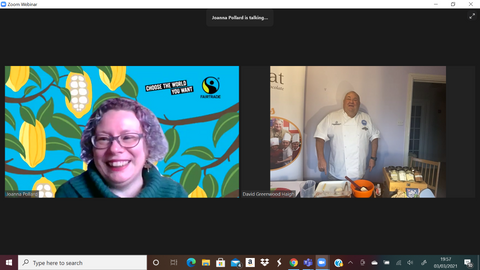 Truffle making webinar hosted by Joanna Pollard and chef and chocolatier Mr David Greenwood-Haigh - Fairtrade Fortnight 21