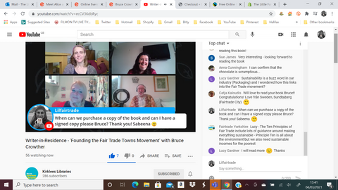 Live Youtube session with Bruce Crowther MBE, Christina Longden and the Kirklees Libraries team - Fairtrade Fortnight 21