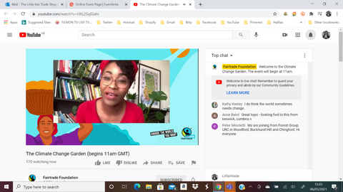 The Climate Change Garden webinar, with guest speakers - Fairtrade Fortnight 21