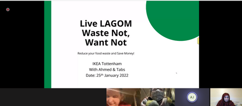 Ikea Live Lagom Waste Not Want Not Session January 2022 with Sabeena Z Ahmed