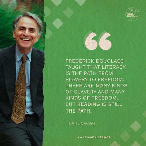 Carl Sagan Quote for the World Literacy Ambassador Program 2021 with Sabeena Z Ahmed