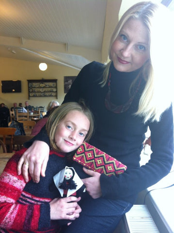 Christina Longden with her beautiful daughter Ruby modelling fairtrade gifts with The Little Fair Trade Shop