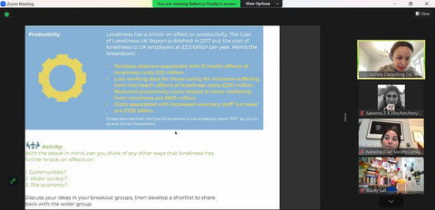 Civil Society Consulting UK Loneliness Programme, June 23, pic 3 edt with Sabeena Z Ahmed