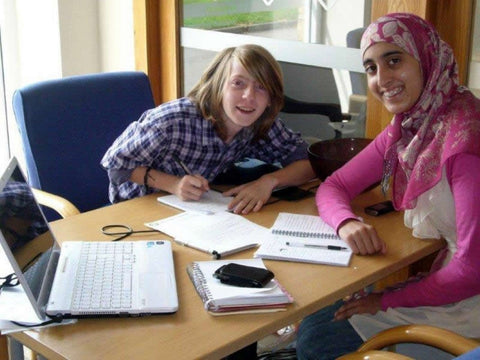 Young Ethical Pioneers Hayden and Henna at The Lorna Young Foundation, United Kingdom