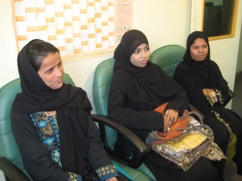 Ladies at the HBWWF, Karachi, Pakistan  with Sabeena Ahmed and The Little Fair Trade Shop