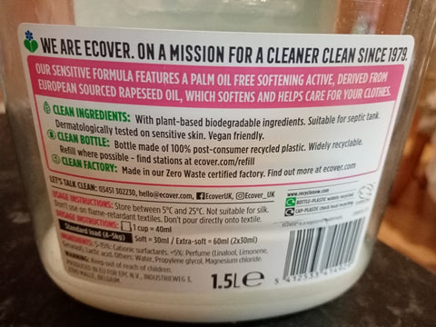 The Little Fair Trade Blog, Plastic Free July 21, Ecover fabric softener refillable where available, with Sabeena Z Ahmed