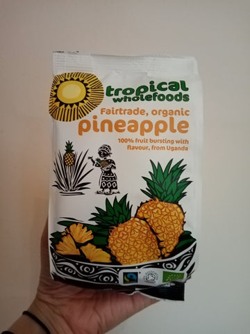 The Little Fair Trade Blog, Plastic Free July 2021, are these pineapple packets recyclable, with Sabeena Ahmed