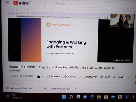 World Pulse Change maker Lab 22 - Module 2 lesson 3 , vlog with Sabeena Z Ahmed