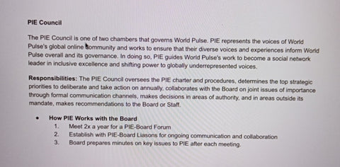 PIE Council definition at World Pulse