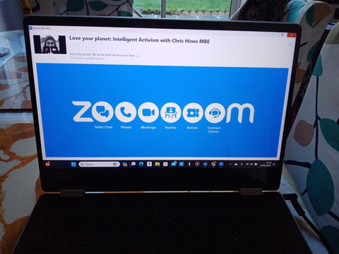 Zoom webinar with Chris Hines MBE organised by the School for Social Entrepreneurs Climate Action Group February 2024 with Sabeena Z Ahmed