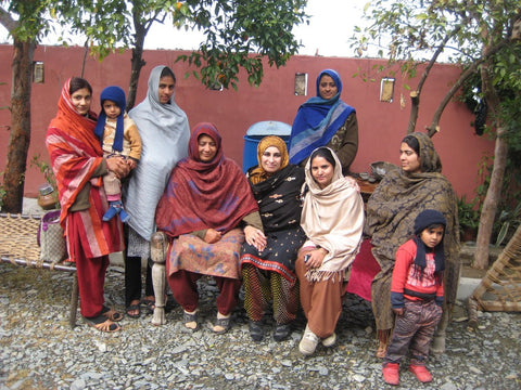 Sabeena Ahmed with Gulshan Bibi - SABAH Pakistan visit and interview Haripur, Pakistan