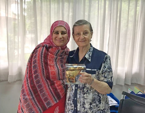 Sabeena Ahmed with Sister Louise at the Good Shepherd Sisters Bangkok, visited June 2018