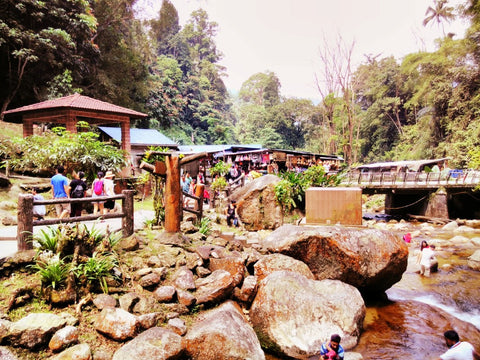 Base of the large waterfall near the Cameron Highlands - FairTrade Travels during Ramadan with Sabeena Ahmed