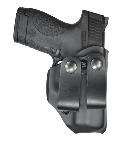 Front of G&G Delta Wing IWB Concealment Holster For S&W M&P Shield in Black