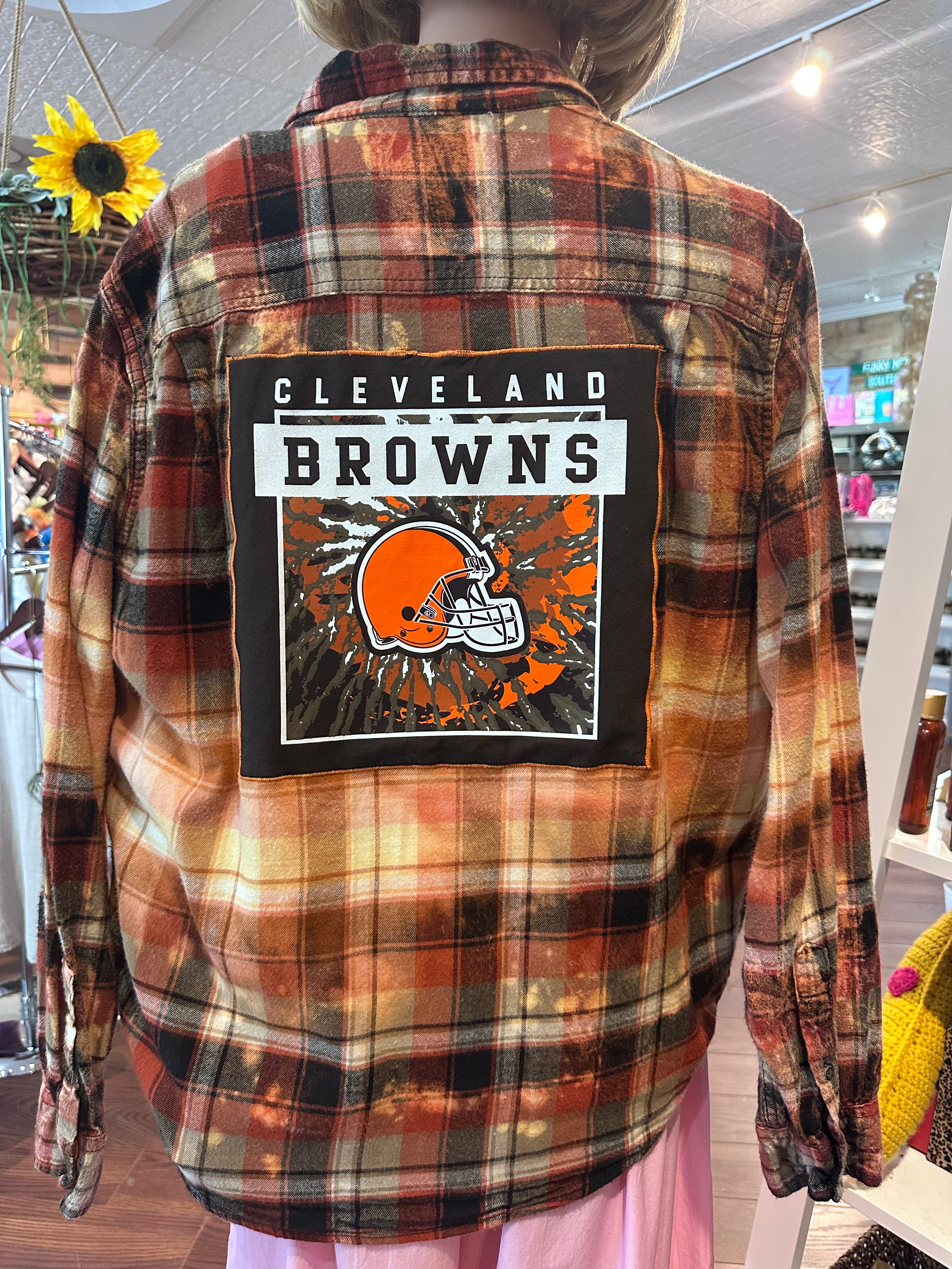 Upcycled Browns Flannel - Cleveland Browns