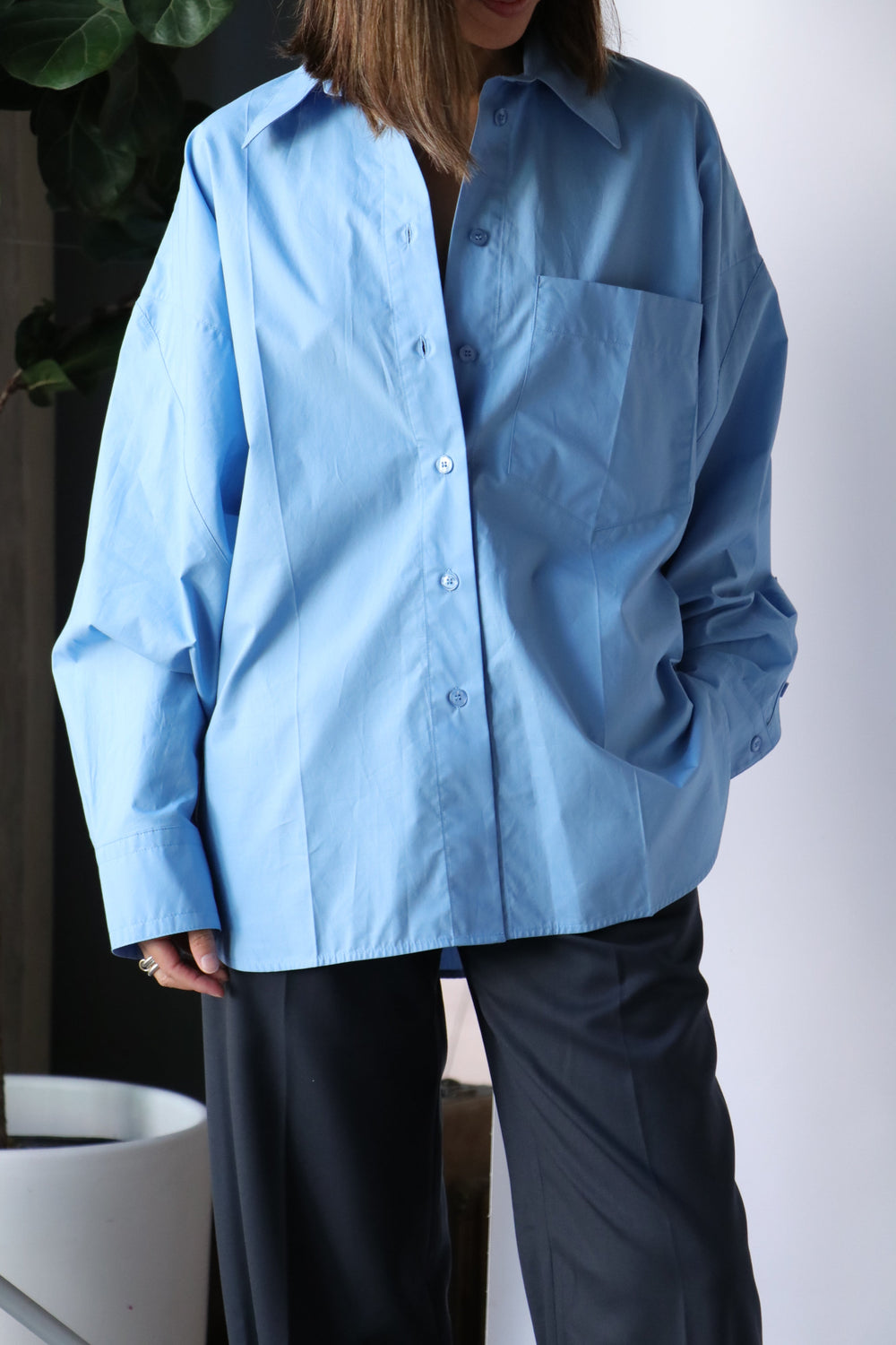 超熱 Shirt low classic Blue tops Sleeve - www.balletslippersspa.com