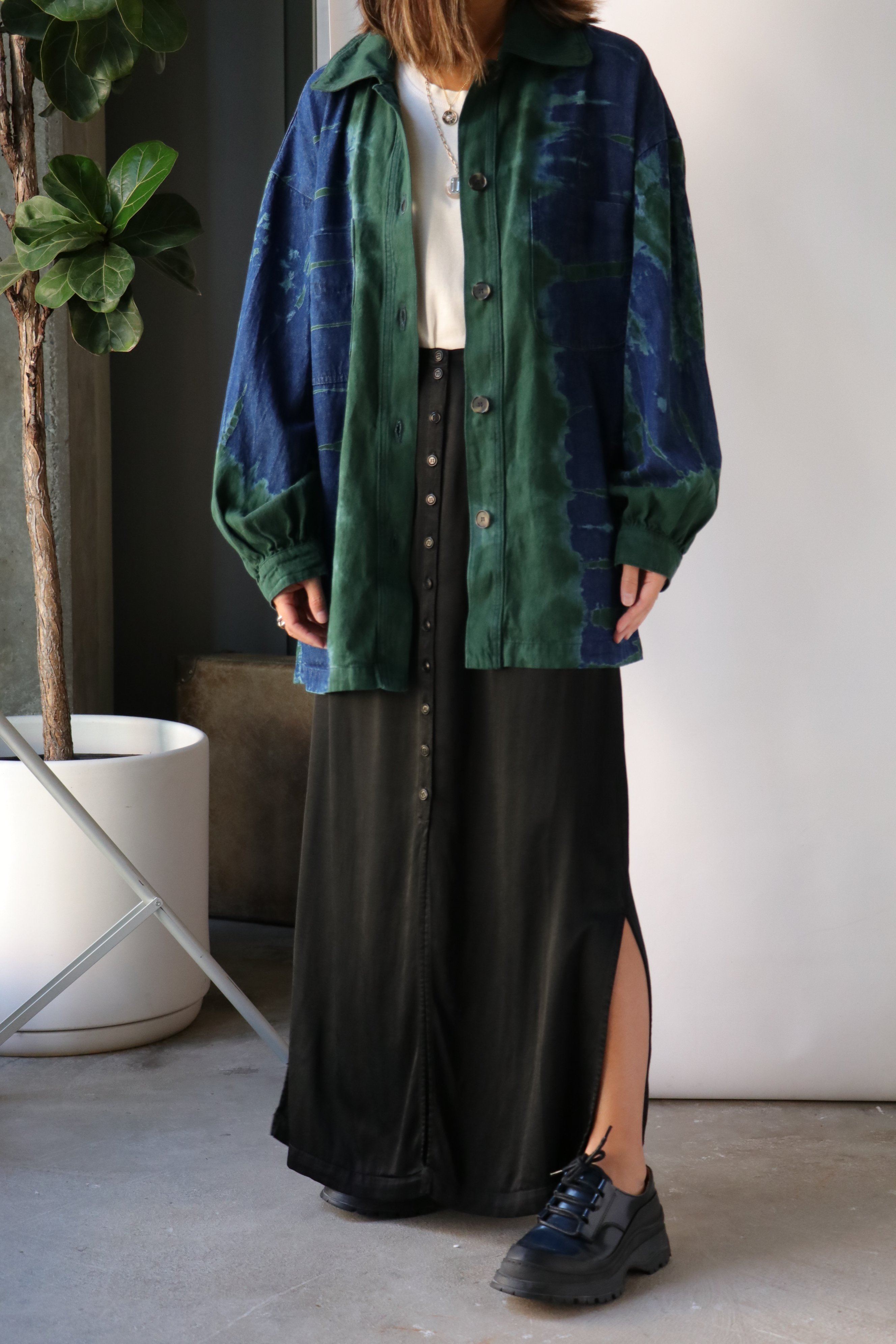 Raquel Allegra Explorer Jacket in Kelly Storm Tie Dye