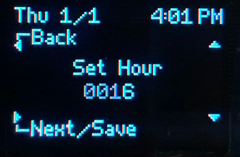 set hour in military time screen