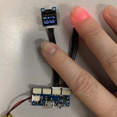 TinyCircuits Arduino Pulse Sensor and 0.42" Display of Cardiogram data