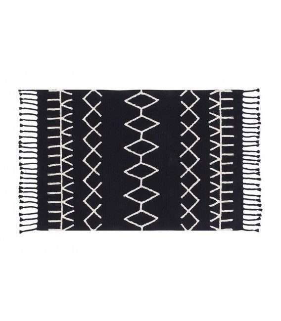 Berber Black White Rug