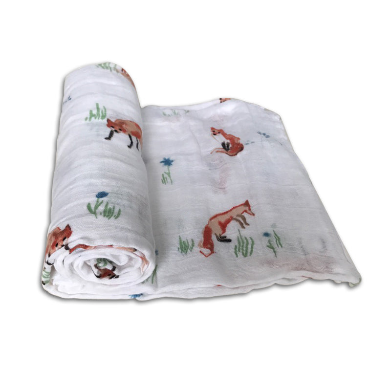 fox swaddle blanket