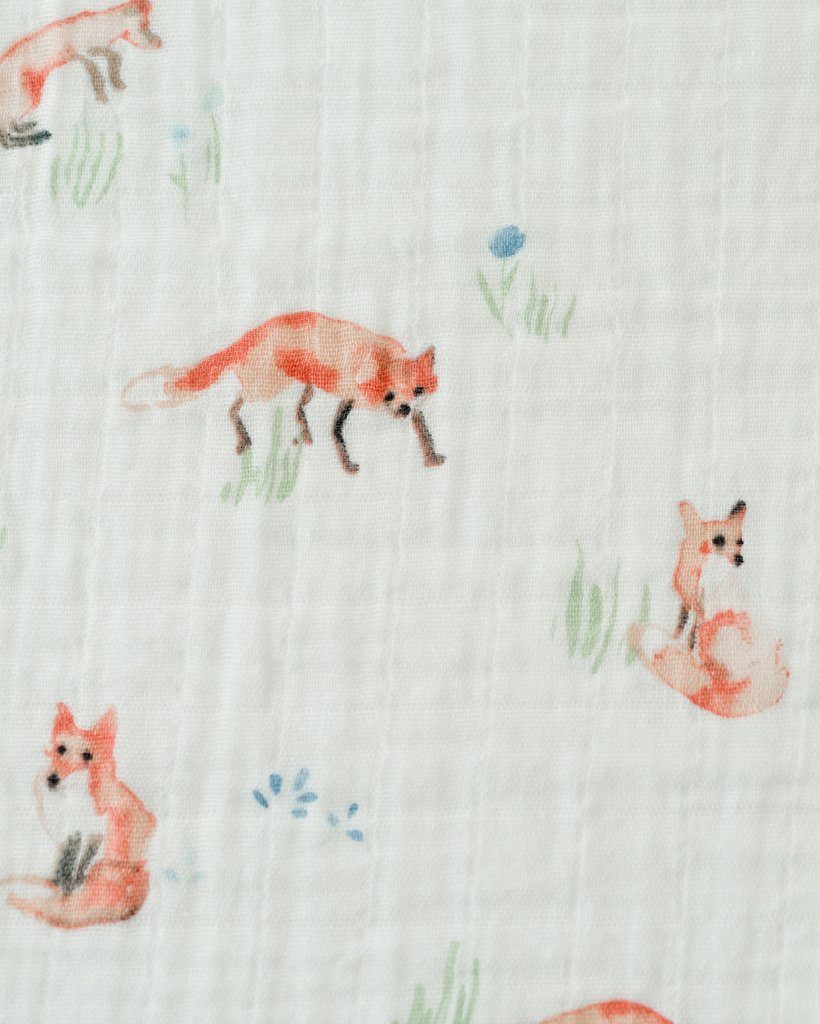 fox swaddle blanket