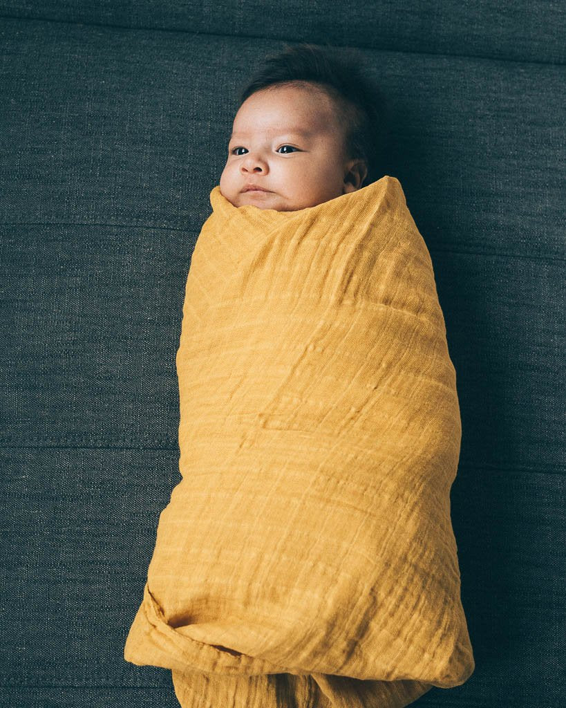 mustard yellow swaddle