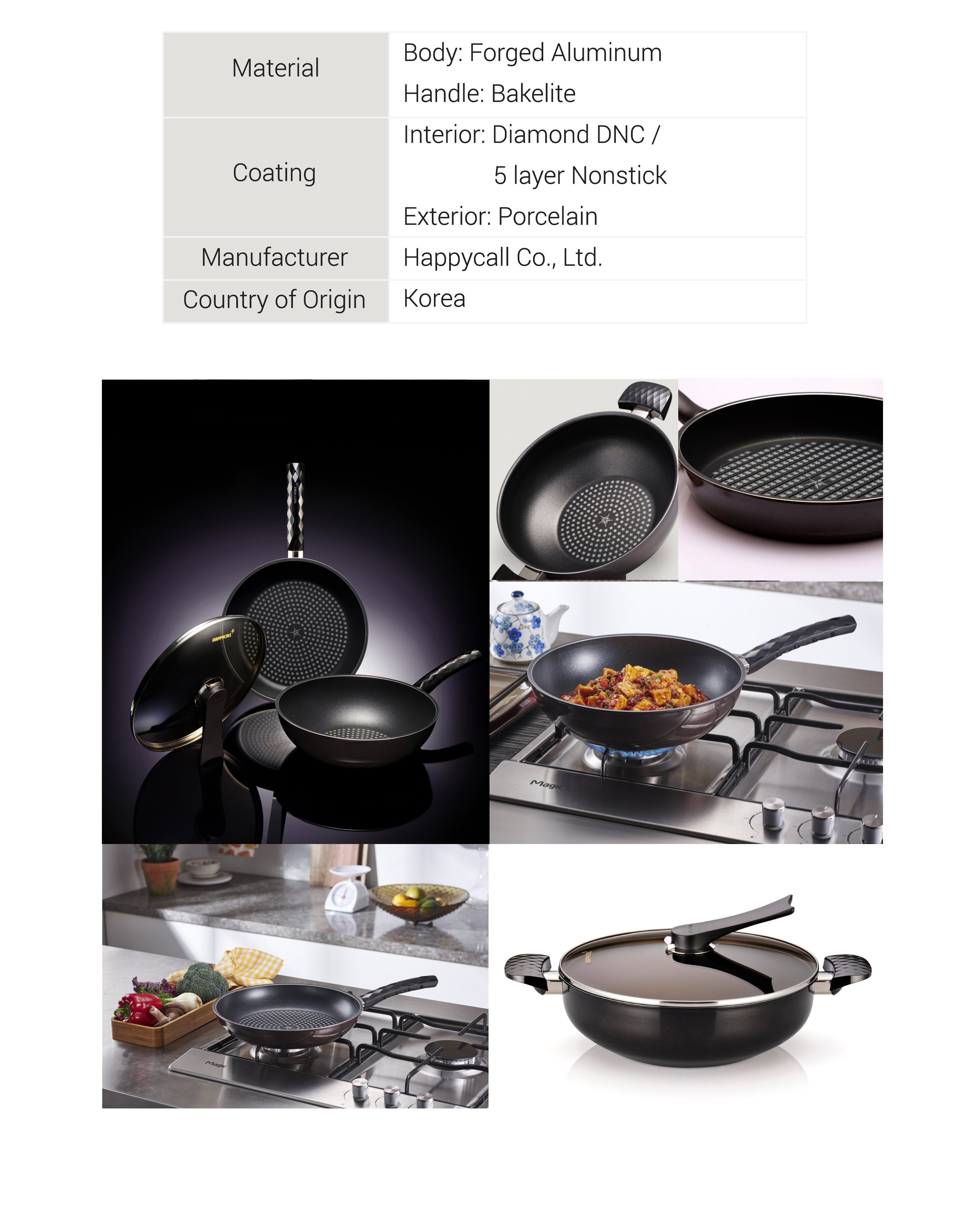 Happycall 11'' Diamond Frying Pan - Happycall USA