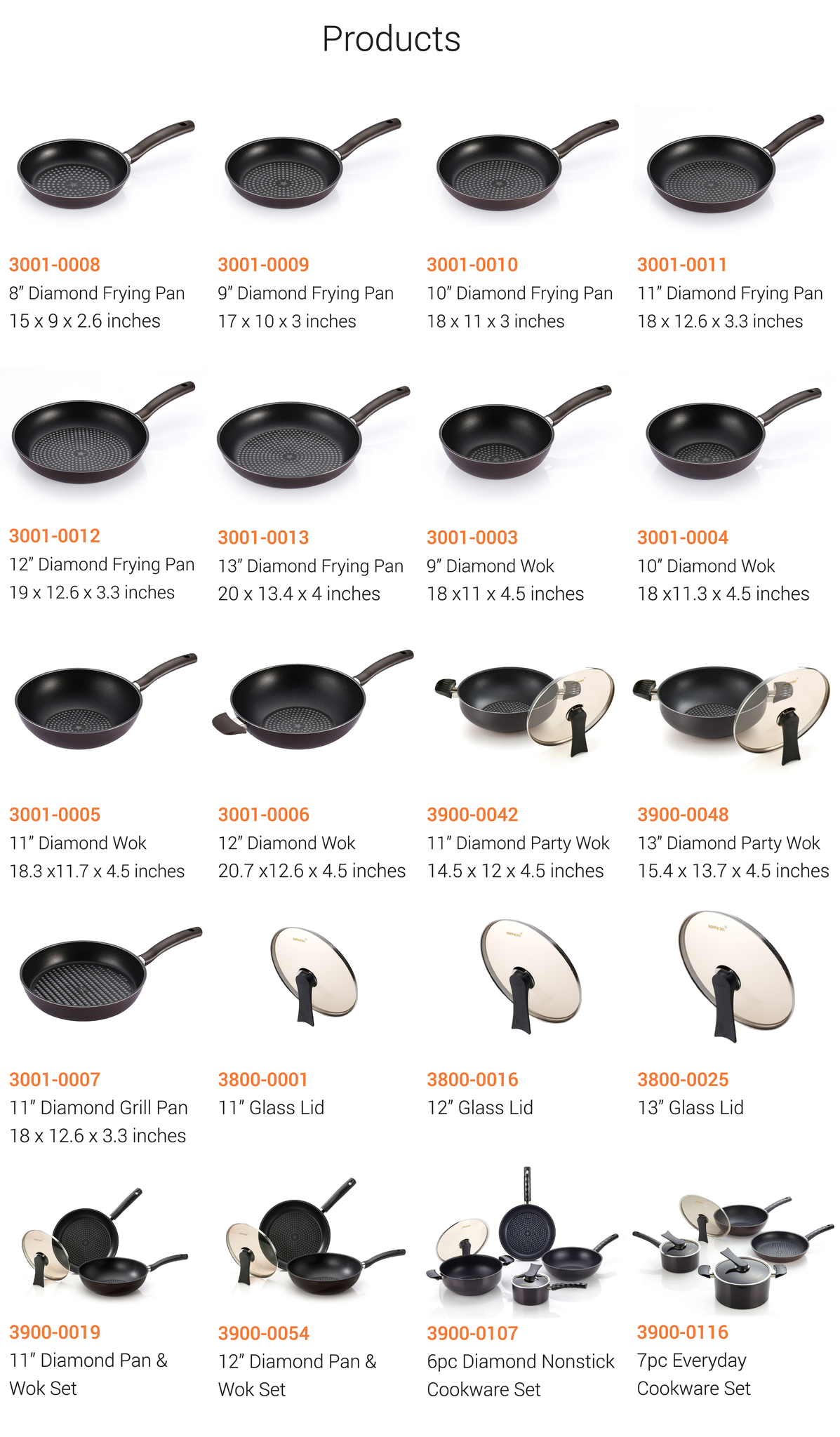 Happycall 3001-0012 Diamond Frying Pan, 12 in.