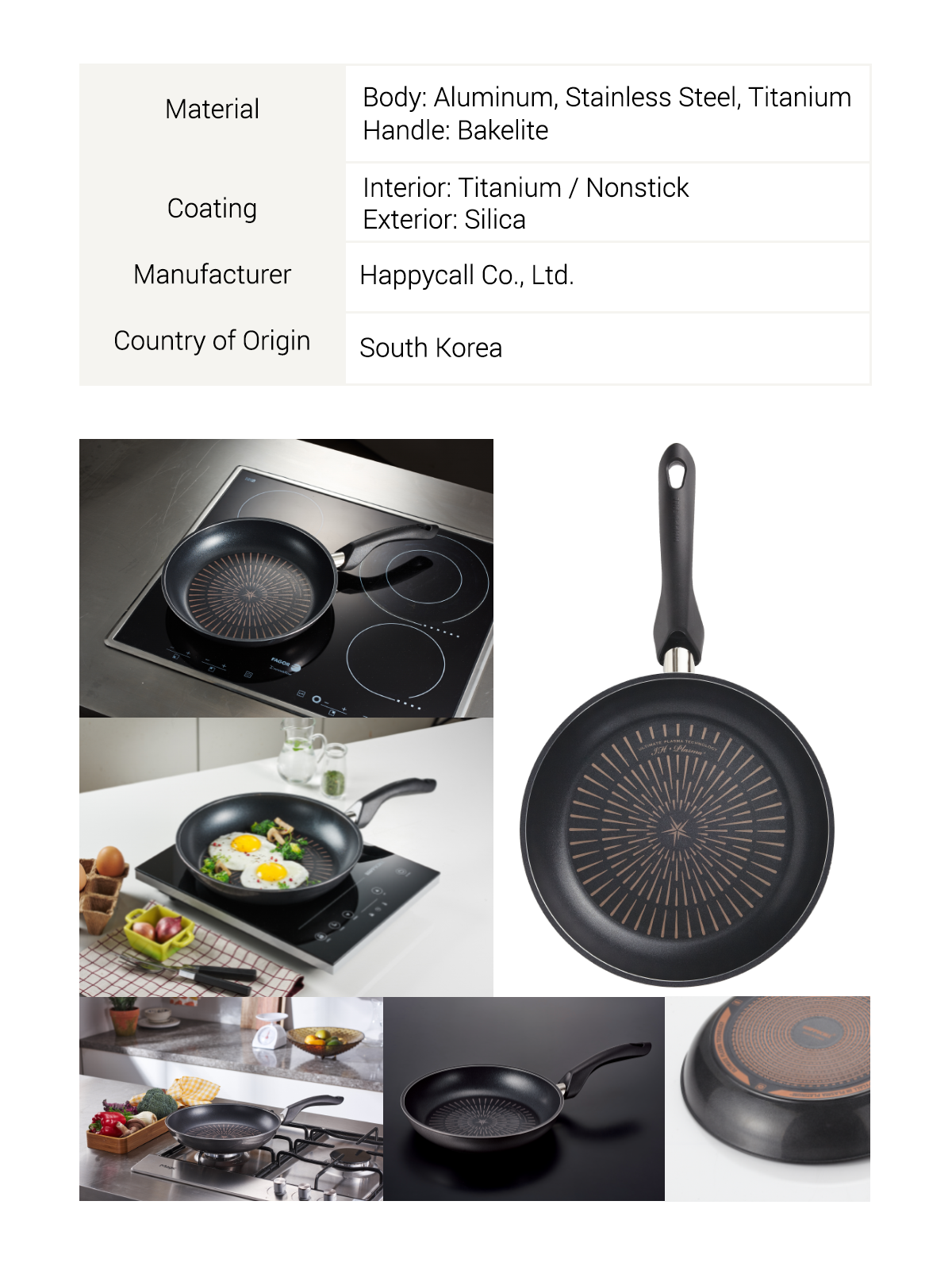 Happycall Titanium Frying Pan, 8in (Induction Capable)