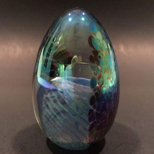 Signed Mt. St. Helens Ash MSH Art Glass Paperweight Purple Iridescent – The Paperweight Collection