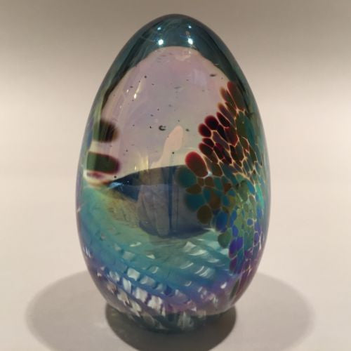 Signed Mt. St. Helens Ash MSH Art Glass Paperweight Purple Iridescent – The Paperweight Collection