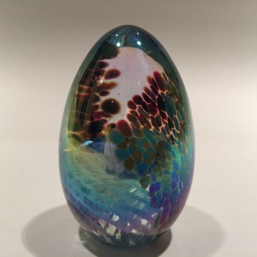 Signed Mt. St. Helens Ash MSH Art Glass Paperweight Purple Iridescent – The Paperweight Collection