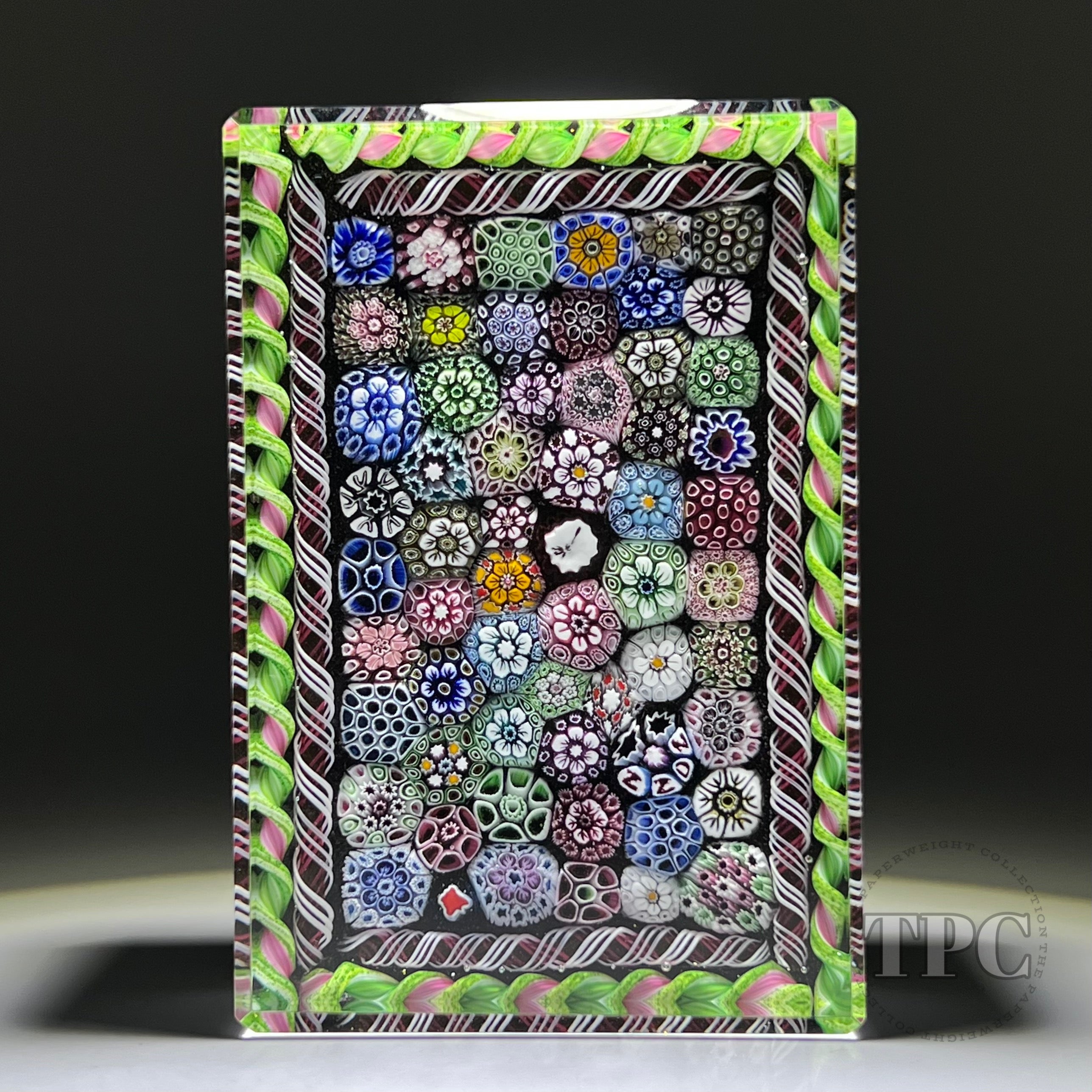 Tomasz Gondek 2022 Glass Art Paperweight Faceted Rectangular Closepack